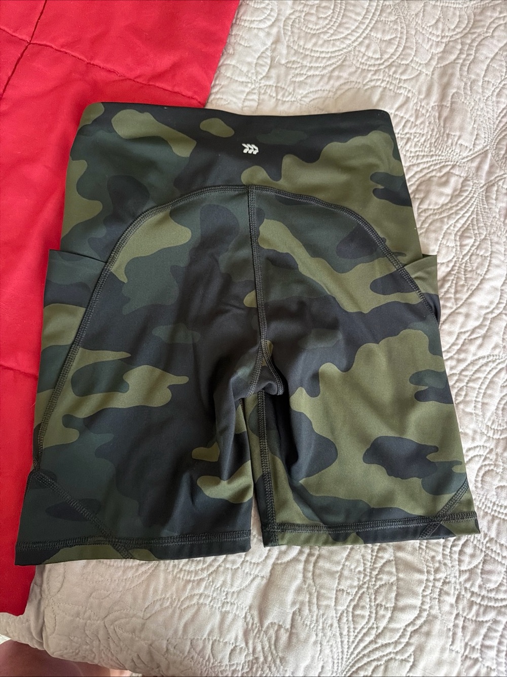all in motion Women's Camouflage Athletic Shorts - Olive & Black - Picture 3 of 6